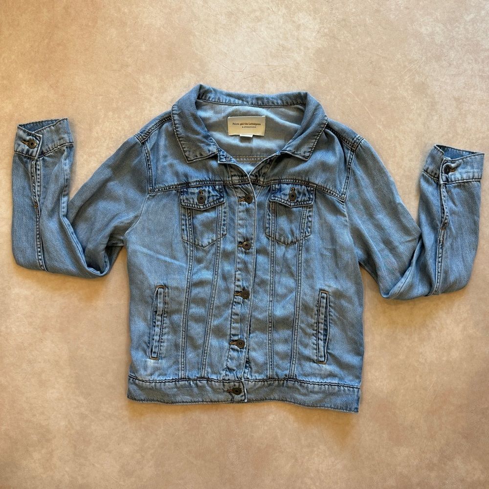 Anthropologie Pilcro and the Letterpress Faded Chambray Jacket | size small